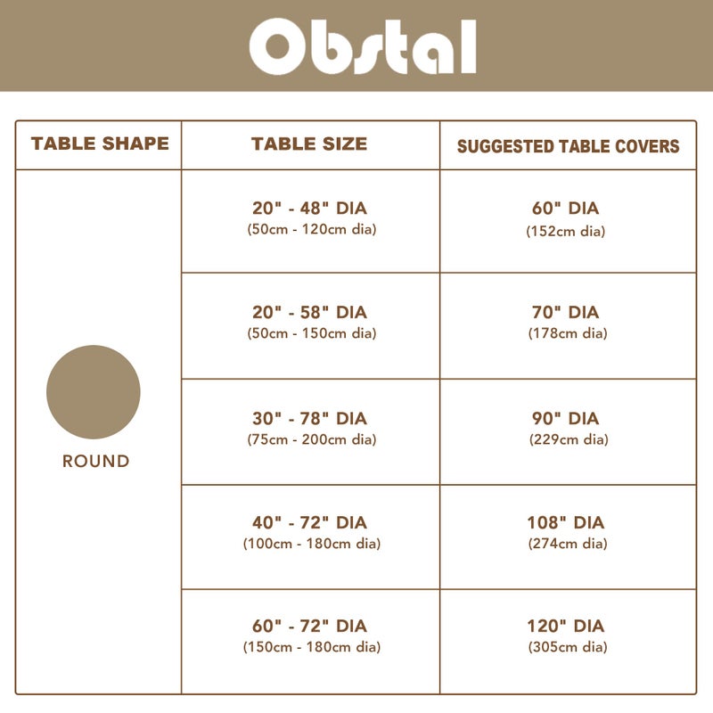 Obstal 210GSM Round Table Cloth, Oil-Proof Spill-Proof and Water Resistance Microfiber Tablecloth, Decorative Fabric Circular Table Cover for Outdoor and Indoor Use (Navy Blue, 120 Inch Diameter) - Image 5